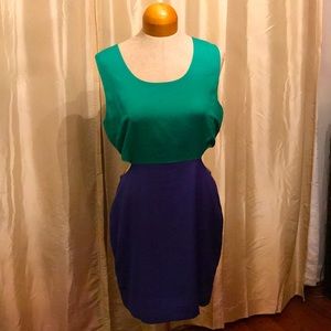 Color-block Cut Out Dress